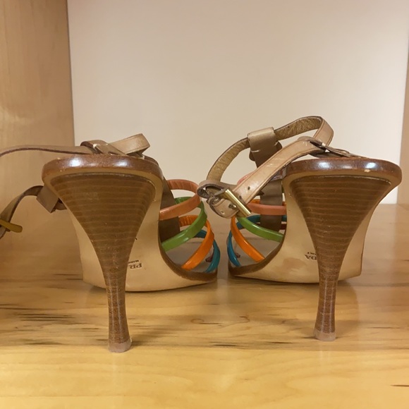 PRADA WOMEN HIGH FASHION SHOES HEELS SIZE EURO 40 MADE IN ITALY - Picture 5 of 9